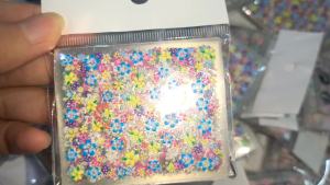 24pcs Flower With Diamond Nail Stickers Set 3D Nail Art Stickers Self-Adhesive Assorted Patterns Blossom Manicure Decoration