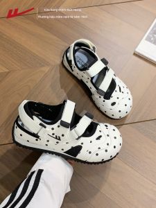 Warrior | Anti-slip Breathable Polka Dots Soft Bottom Hollow Sandals Velcro