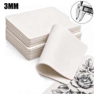 15/10/5/1PCS 3MM White Tattoo Practice Skin Blank Double Sides Silicone Fake Skin Beginner Training Practice Skin Accessories