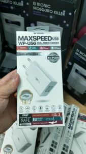 củ sạc Điện Thoại Cao Cấp WK DESIGN MAXSPEED USB WP-U56 Dual Port EU Plug 2.4A - Màu Trắng
