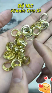 Gói 100 khoen tròn ore bọc lỗ khoen mắt cáo đóng bạt balo khoen quần áo dùng được cho kìm bấm khoen
