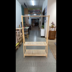 Giá Treo Quần Áo Gỗ Thông Chữ A 2 Tầng Tiện Lợi SolFurnishing