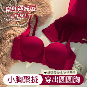 Red Wedding Bride Underwear Set Womens Year Dragon 2024 Gather Large Seamless Bra Comfortable Home Clothes Nylon Fabric