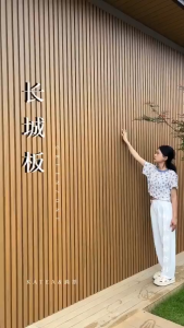 DUBOR 200/100CM*17CM*17MM WPC Wall Panel Waterproof Wood grain Grille Board Fluted Design Easy install for TV background & Wall decor