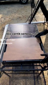 Mount peak Ready to Ship Outdoor Camping Box 30L-56L Side Opening 4-Door Storage Box Clothes Box Foldable Storage Box Multifunctional Wooden Lid Storage Box