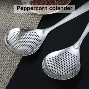 Stainless Steel Colander Dumpling Nooodle Spoon Kitchen Food Filter Strainer Spoon