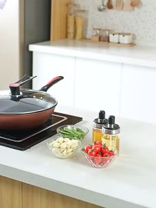 30/32cm Non-stick pan Diamond Frying Pan Kitchen Frying for Gas Stove induction Cooker with Cover