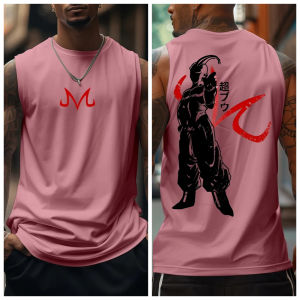 Dragon Ball | Dragon Ball Anime In Hình Nam Màu Hồng Cơ Phù Hợp Với Áo Tank Top Dạo Phố Mùa Hè Thường Ngày Thể Dục 3D In Hình Cổ Tròn Không Tay Áo Thun