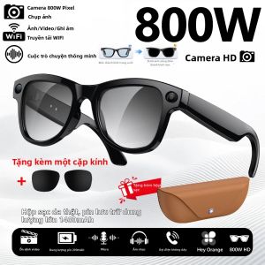 Kính Thông Minh 4K HD Camera 800W Bluetooth 5.3 Tích Hợp Chip Kép Hộp Sạc Tiện Lợi Pin 1400mAh