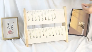 Wooden Jewelry Storage Holder Multi-use Stand for Necklace Pendant Bracelet Display