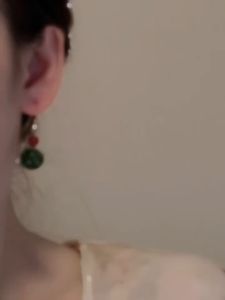 GL Green Summer Fashion Ear Hook Long design earrings ES63687