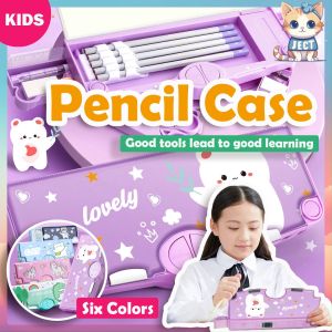 JECT Cartoon Pencil Box Multifunctional Stationery Storage Box for Kids Girls Boys Kids Gift
