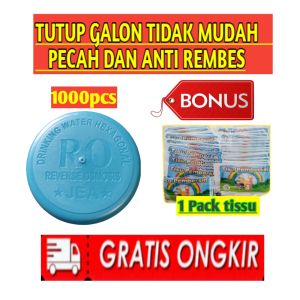 Tutup Galon biru Ro 1 ball (1000pcs-+ Gratis tissu 1pack)