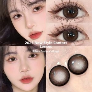 Cocoa Sugar Brown Large Diameter Natural Desire Feeling Colored Contact Lenses 6 Month Disposable