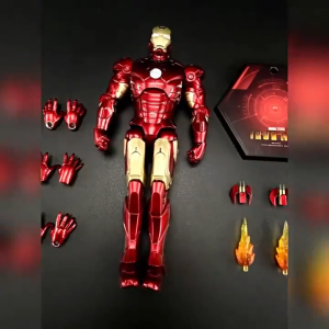 ZD Toys Original MCU Iron Man Tony Stark Suit Up Gantry MK1 MK2 MK3 MK4 MK5 MK6 MK7 MK42 MK43 MK45 MK46 Iron Patriot Action Figure Joint Movable Articulated 1:10 Scale
