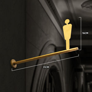 Yifeng Creative Gender-Neutral Bathroom Sign Metal 3D Logo Indicator Public Toilet Side-Hanging Door Plaque Customizable