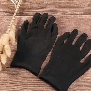 2PCS Black Etiquette Gloves Inspection Work Gloves Jewelry/Driving Gloves Stretch Sunscreen Gloves Suitable For Serving Waiters Drivers