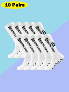 10 Pairs Mens Soccer Socks Anti Slip Non-Slip Gripper Pads for Football Basketball Sports With Grippers Socks