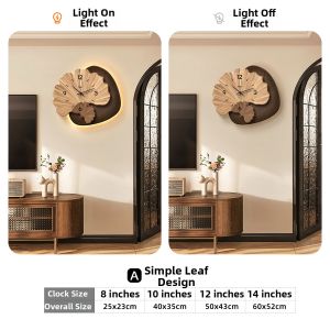 HAOJIUBUJIAN | Ginkgo Design Antique Style Electronic Clock Calendar