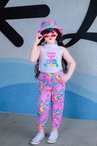 ชุดเด็กงาน3ชิ้น เสื้อสกีน + กางเกง+ หมวกคุ้มมากๆๆๆคะ งานเซทสุดน่ารัก ใส่สบายมากๆ  มีลาย สีชมพูหมีดัฟฟี่ 