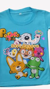 Kaos Anak Motif Pororo & Bahan Katun untuk Anak Usia 1-6 Tahun dan Balita