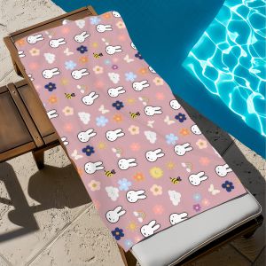 Miffy | Cute M-Miffy Towel Beach Towel Quick-Drying Soft Travel Shower Same Style For Men And Women Sports