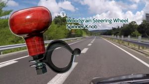 Wood Grain Steering Wheel Spinner Knob 360 Degrees Suicide Knob for Car Truck Tractor Boat Golf Cart
