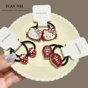 Durable Cat Head Hair Tie Girls Festive Hair Accessories Cute Bow Hair Bands Childrens Hair Ornaments Korean Style Hair Bands