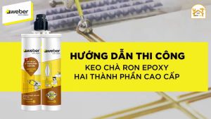 Keo chà ron hai thành phần Weber - Keo Epoxy hai thành phần cao cấp webercolor shine siêu bám dính - màu 211 Trắng sứ.