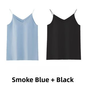 Miiow | White Ice Silk V-Neck Strap Vest Womens Integrated Summer Outdoor Indoor Matching Beautiful Back Bra Top MiiOW Cat Person