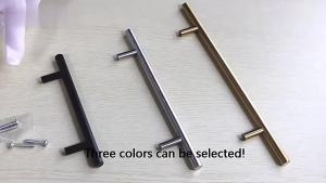 T Shape Cabinet Knobs Brushed Stainless Smooth Round Edge Anti Scratch Pull Handles  Kitchen Wardrobe Drawer Door Hardware
