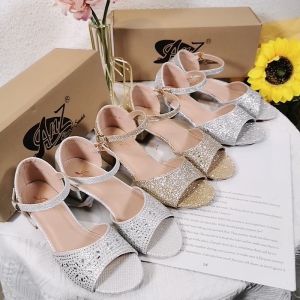 Yapak Faye PU Leather Low Heeled Sandals for Women