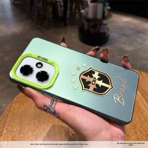 TINGZHEN | Football World Cup Brazil Team Logo Laser Web Celebrity Phone Case