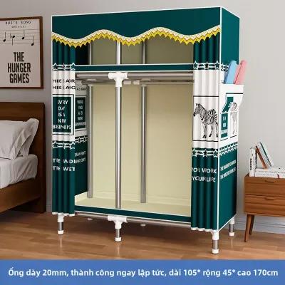 CHIZHIDU | Tủ Quần Áo Bằng Vải Khung Thép Cứng Cáp