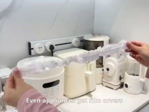 10pcs 80-120CM Furniture Plastic Cover Dust-proof Disposable Thicken Upgrade Drop Cloth for Electric Cooker Oven Electric Fan