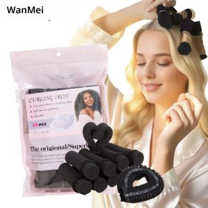 21 ชิ้นฟองน้ํา Sleep Hair Curlers กับหมวกทิ้งตาข่ายยืดหยุ่น Hairnet แบบพกพาผม Band Roller อุปกรณ์เสริมความงามชุด