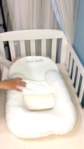 PlayPark Baby Feeding Pillow Anti Spill Baby Slope Pillow Adjustable Angle Anti Reflux Cushion Soft Breathable Portable for Newborn