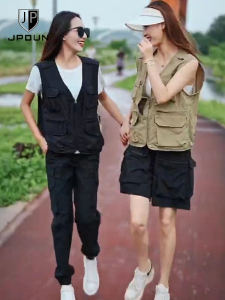 Áo Vest Nam Mùa Xuân Hè Thu Mỏng Nhiều Túi Chụp Ảnh Leo Núi Du Lịch Nhiếp Ảnh Quần Áo Công Sở Thường Ngày Cho Nam Và Nữ