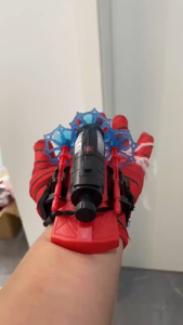 พร้อมส่ง!!นักกีฬาเว็บสไปเดอร์แมนถุงมือของเล่นเด็กเครื่องส่งสัญญาณข้อมือถุงมือคอสเพลย์สําหรับเด็กผู้ชาย