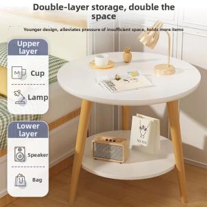Double Layer Round Minimalist Luxury Side Table