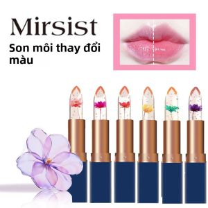 Nhiệt Độ Thay Đổi Màu Son Dưỡng Môi Crystal Jelly Flower Lipstick Gloss Dưỡng Ẩm Dưỡng Ẩm Không Dính Trang Điểm Lâu Trôi