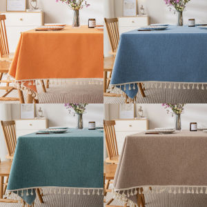Water-Resistant Grease-Proof Wash-Free Luxurious Feeling Tablecloth
