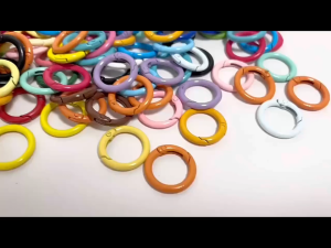 50pcs Spring O RingsRound Spring Snap Keyring Metal Carabiner Clips for Keychain Handbag Purse