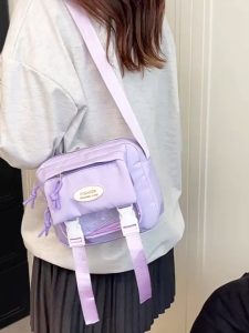 MOUSSON กระเป๋าสะพายข้างสไตล์น่ารักสำหรับสาวๆ เบาและหลากหลายการใช้งาน