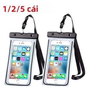 Túi Đựng Điện Thoại Chống Nước Đa Năng 5/2/1 CÁI Túi Đựng Điện Thoại Di Động Khô Để Câu Cá Trên Bãi Biển - Tấm Bảo Vệ Điện Thoại Dưới Nước Vỏ PV