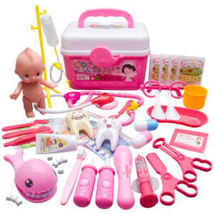 Mainan Dokter Dokteran Anak dengan Koper Mainan Dokter Lengkap Perempuan PlaySet 39/53Pcs