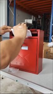 TRENY United States Mail Box/Post Box Post Letter Box/Iron Mail Box/Besi Plastik/Mailbox/Letterbox/Wall Mount Mail Box with Keys Lock Outdoor