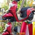Stiker skotlet merah chrome mirror sticker merah metalik krom super glossy red chrome. 