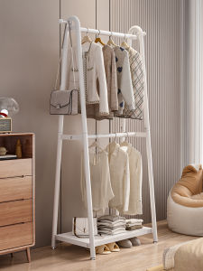 ตู้เสื้อผ้าแบบตั้งได้สองชั้น เรียบง่าย ใช้งานได้หลากหลาย สำหรับห้องนอน ตู้เสื้อผ้า ตู้เสื้อผ้า ชั้นวางของ ที่แขวนเสื้อ ใช้งานได้หลากหลาย