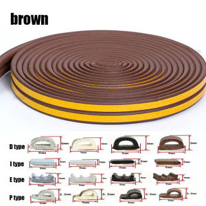 5m/10m Weather Stripping Door Seal Strip Diep Self-adhesive Draft Stopper Tape Window Insulation Noise Rubber Sealing Strip